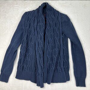 Superdry Women’s Deep Sea Cardigan Size Small Knitted Navy Label Anchor Design